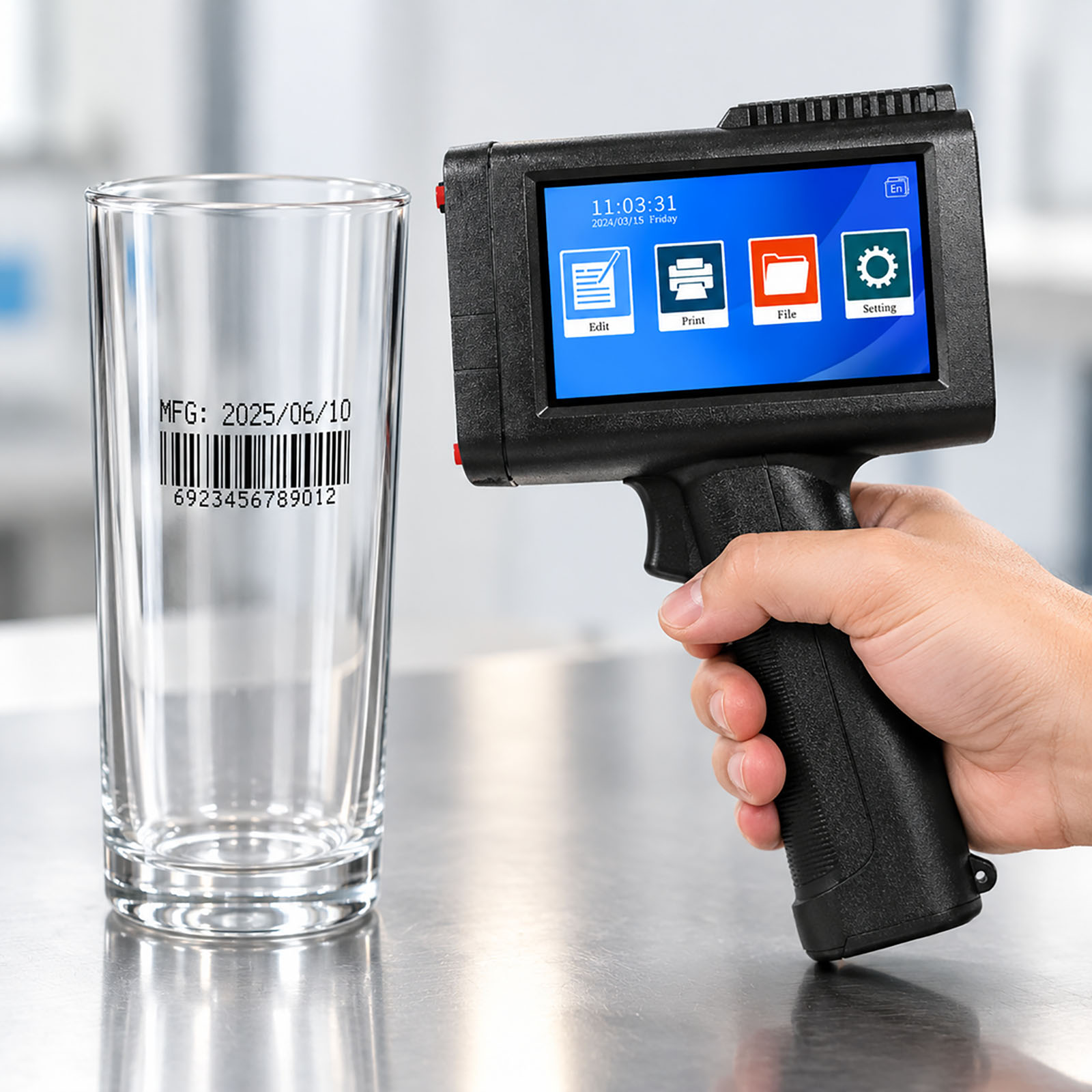 Barcode Printer - Stampante a getto d'inchiostro portatile ZM-C13